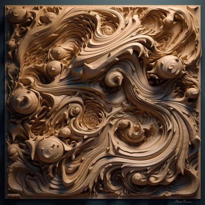 Patterns and decorations (stl fractals 3, PATTERN_1411) 3D models for cnc